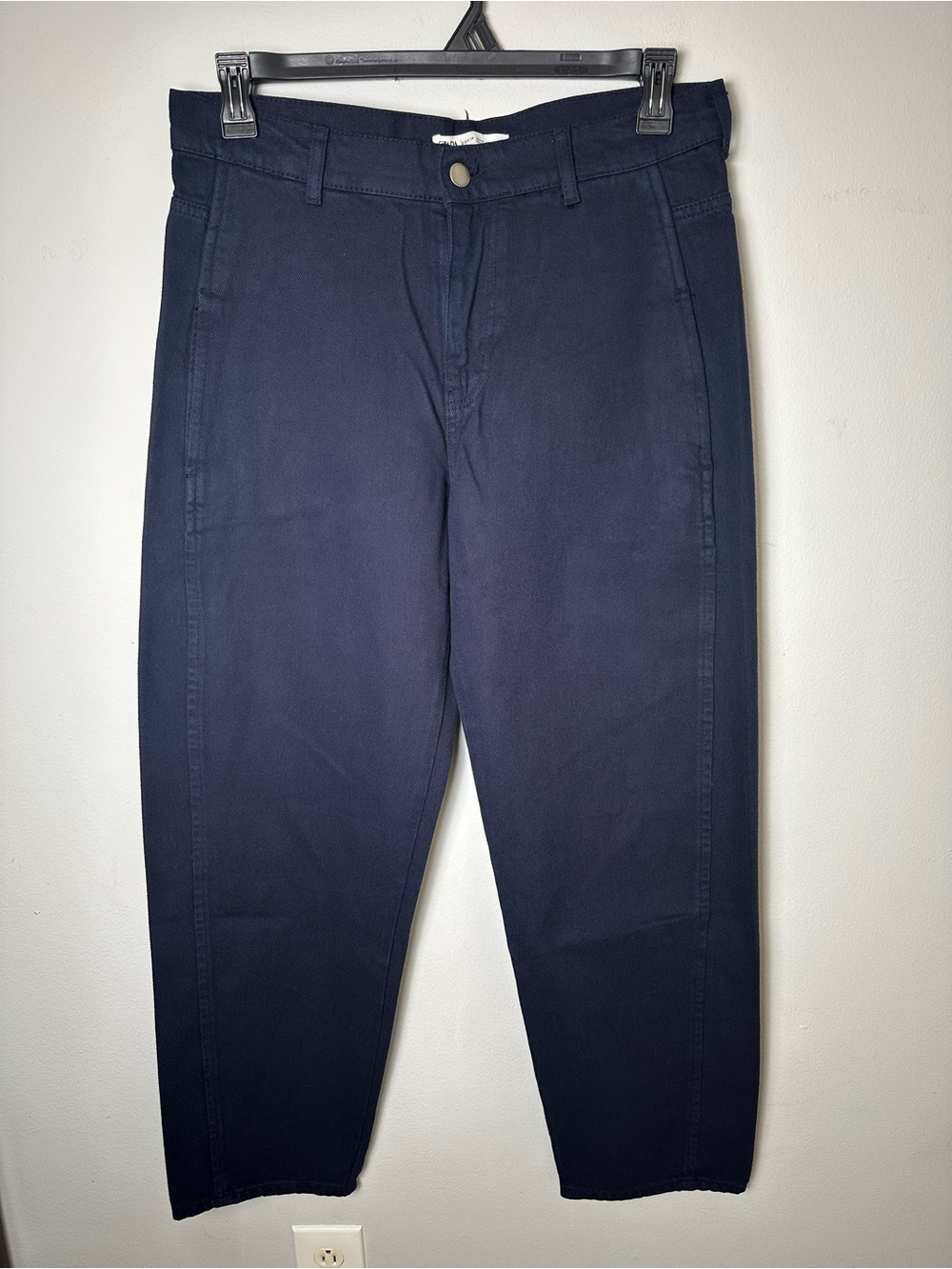 ZARA Barrel Leg Jeans Women’s Size 6 Dark Blue High Waisted